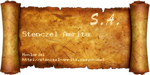 Stenczel Amrita névjegykártya